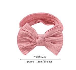 Twisted Fabric bow headband  -  Baby Pink