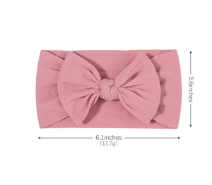 Fabric bow headband  -  Blush