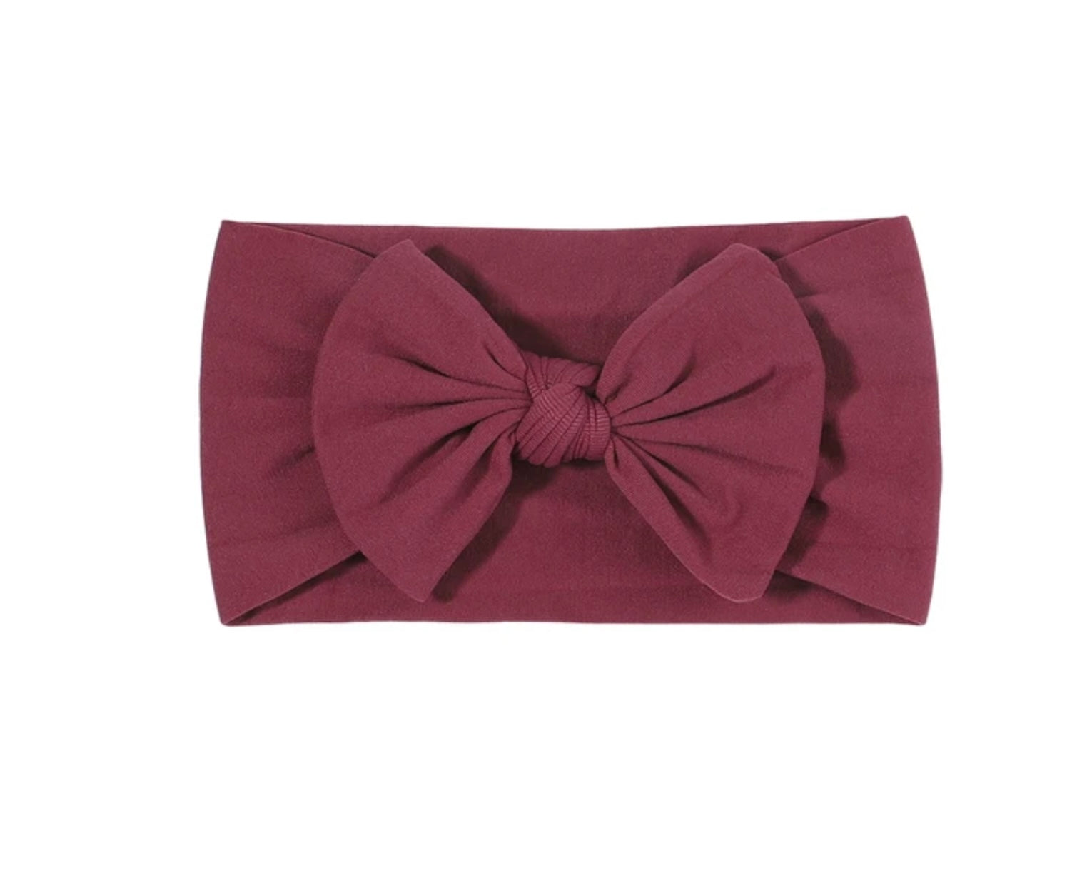 Fabric bow headband  -  Ruby