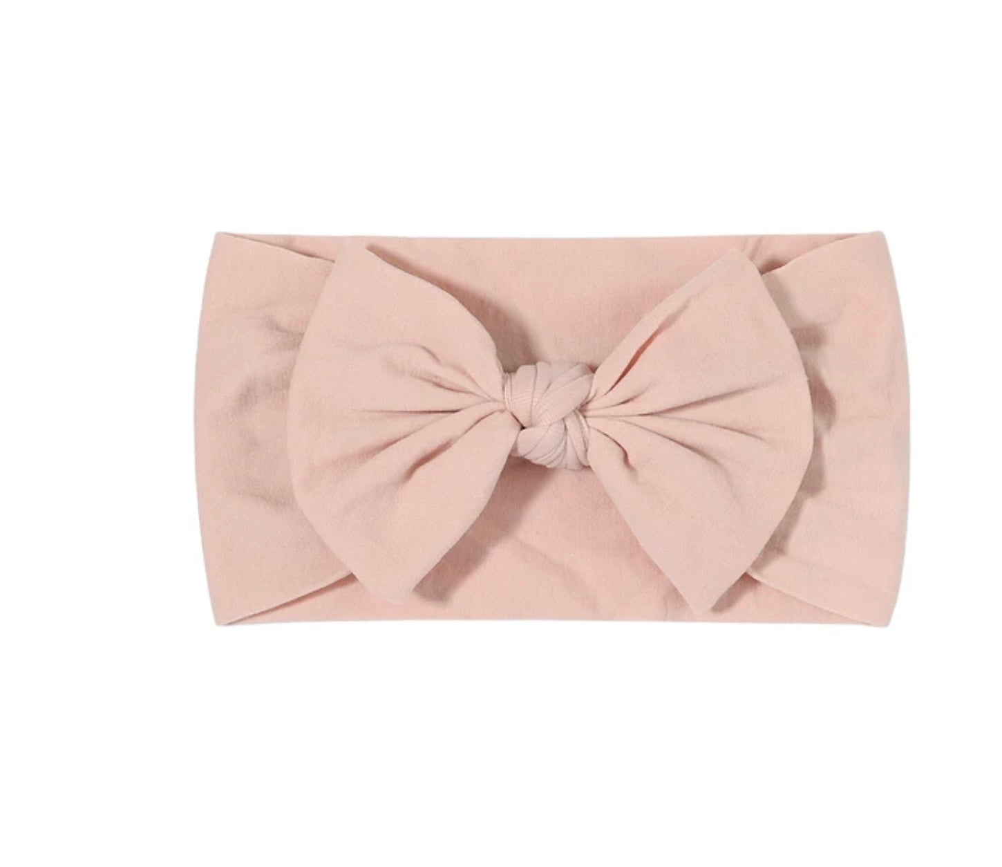 Fabric bow headband  -  Blush