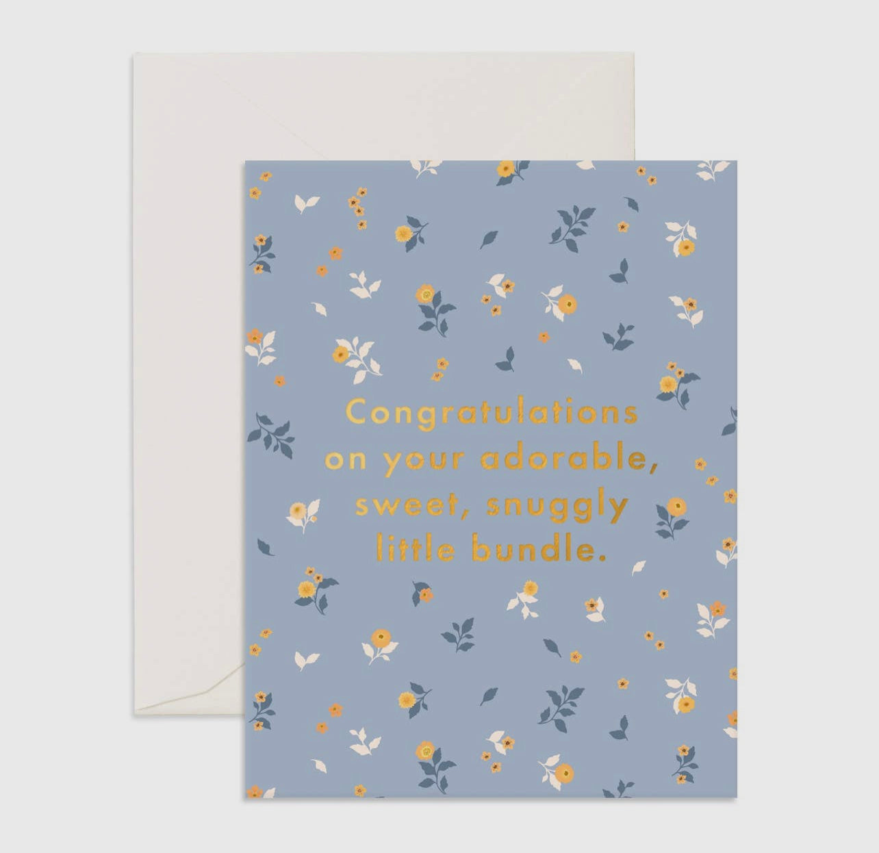 Fox and Fallow Greetings Card - Snuggly Bundle Broderie