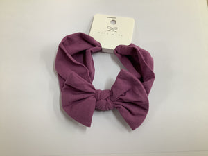 Fabric bow headband  -  Mauve