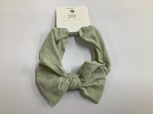 Fabric bow headband  -  Sage