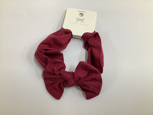 Fabric bow headband  -  Ruby