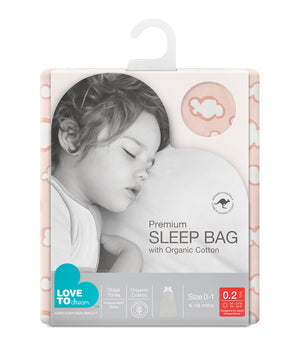 Sleep Bag Cotton Organic 0.2 Tog - Dusty Pink
