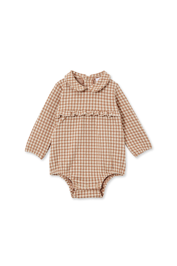 Milky Check Collared Playsuit