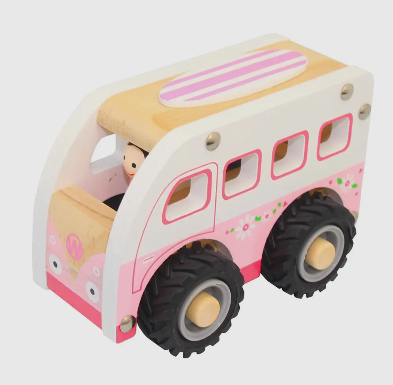 Wooden Kombi Vehicle -Pink