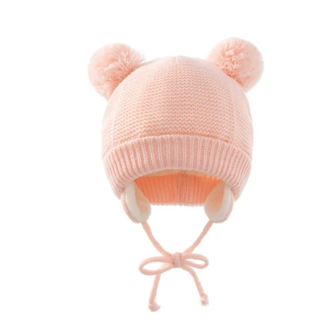 Fleece Lined Baby Beanie - Pink