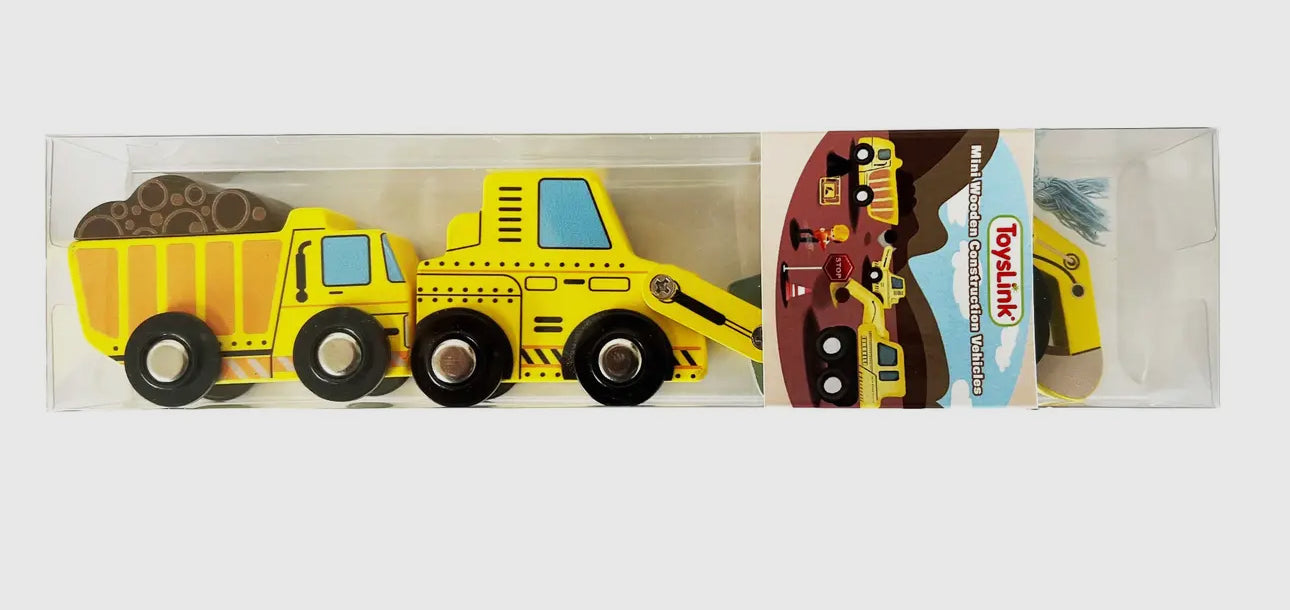 Wooden Construction Vehicles Set