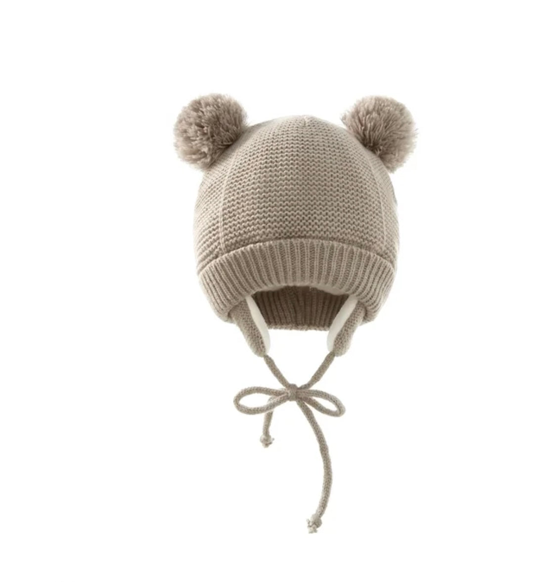 Fleece Lined Baby Beanie - Beige