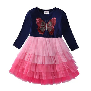Vikita Butterfly Navy tutu dress size 5-6 years