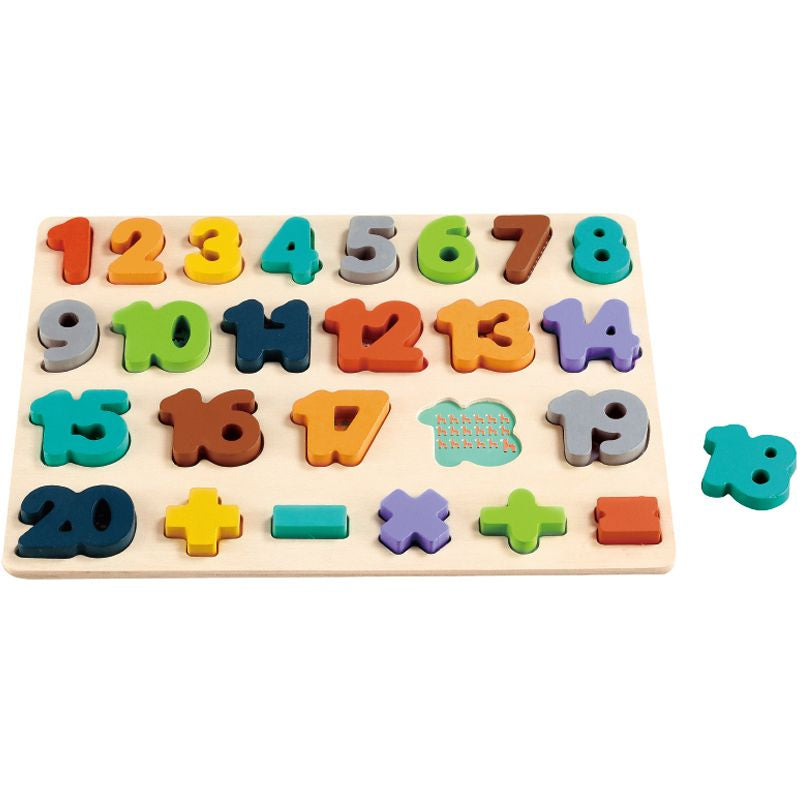 Wooden Chunky Numbers Puzzle