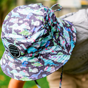 Little Renegade Company Reversible Bucket Hat -Dino Party