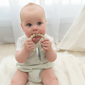 Elephant teether ring - Sage