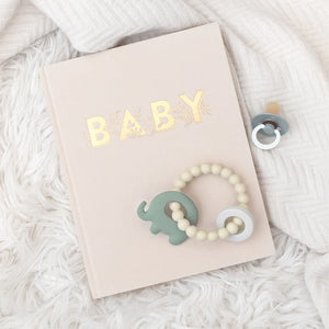 Elephant teether ring - Sage