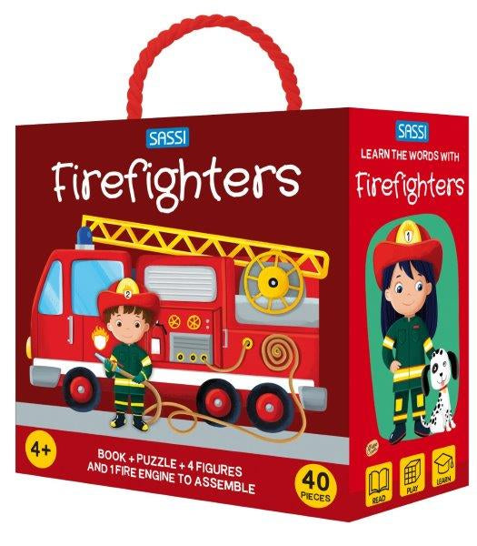 3D Puzzle and Book Set - Firefighters 40 pcs