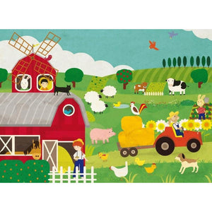 Book and Giant Puzzle 30 pcs - The Farm