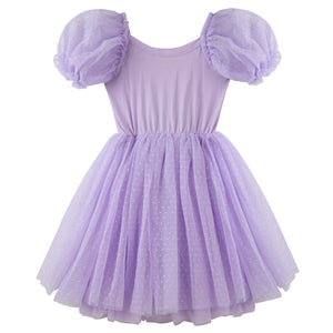 Designer Kidz Puff Sleeve Dress Lilac - Eloise