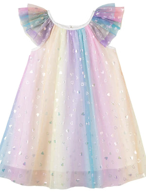 Designer Kidz Rainbow Sparkle Twirl Dress