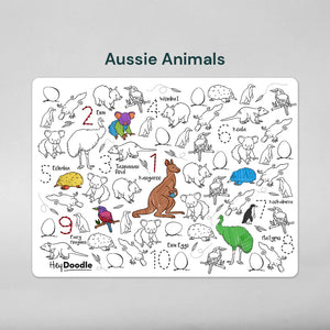 HeyDoodle A3 Mat - Aussie Animals