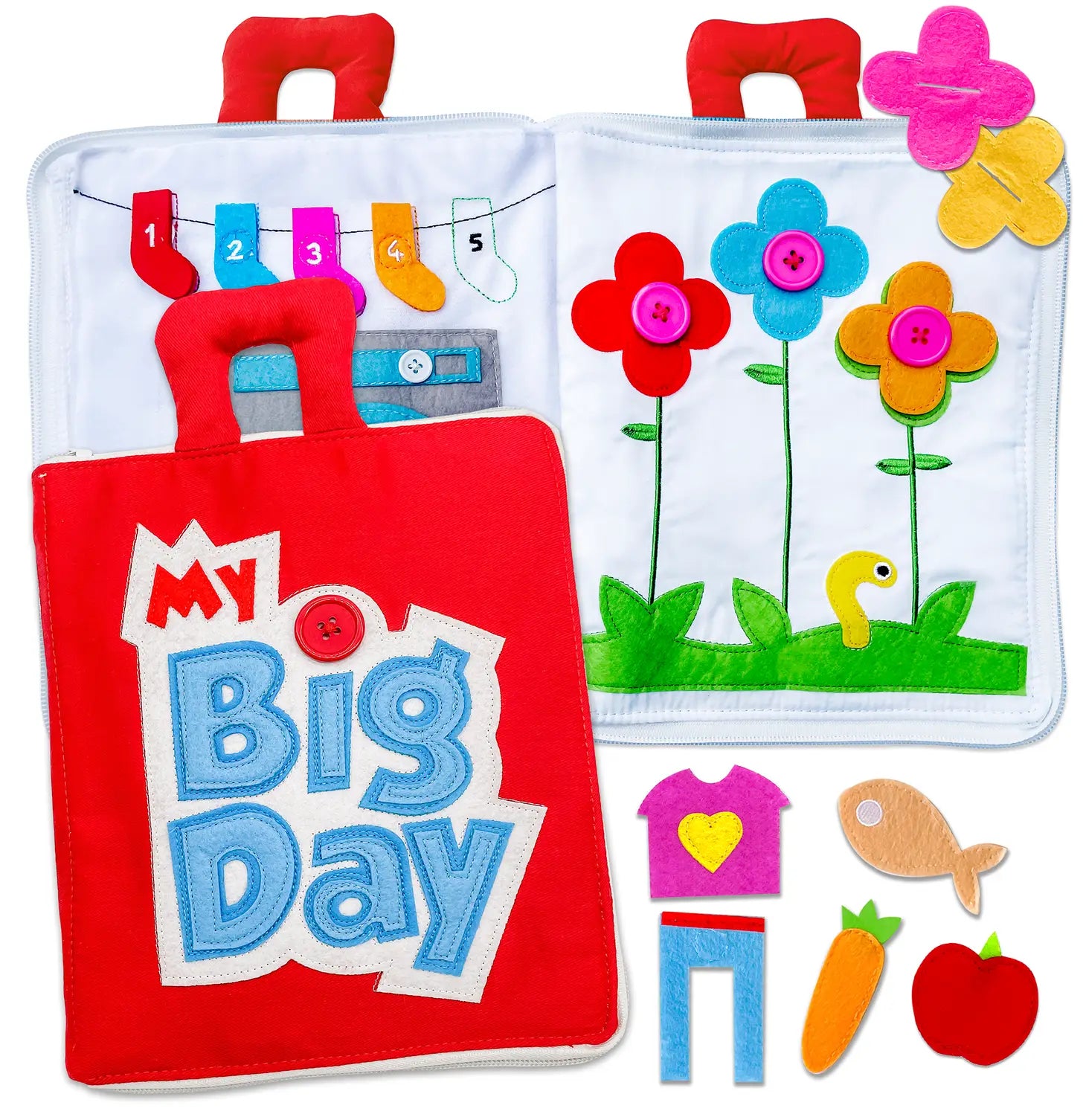 My Big Day- Red- Fabric Activity Book!