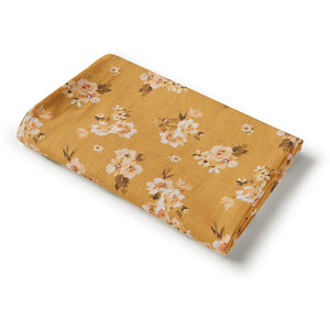 Snuggle Hunny Organic Muslin Wrap - Golden Flower