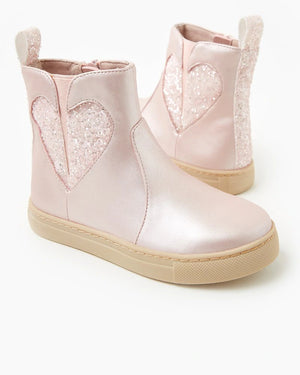Walnut Melbourne Jem Boot - Metallic Pink sizes 21,22,29,30,32-35