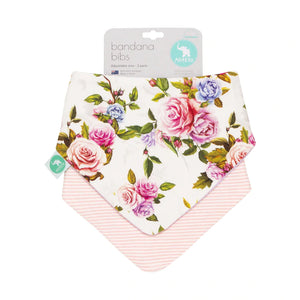 All4Ella 2pk Bandana Bibs - Rose