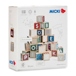 Micki Wooden ABC & Number Blocks