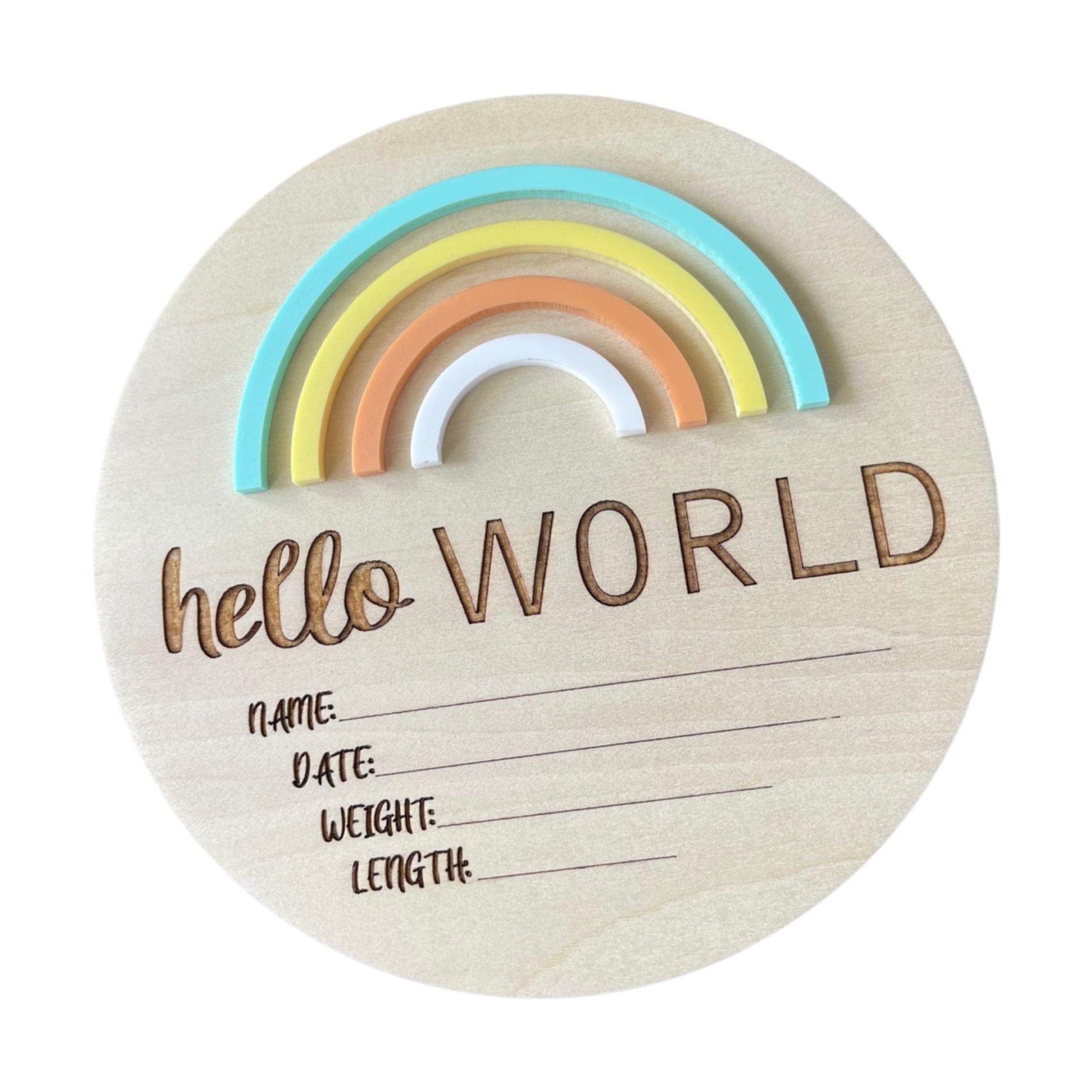 Timber Tinkers Birth Announcement Disc- Beach