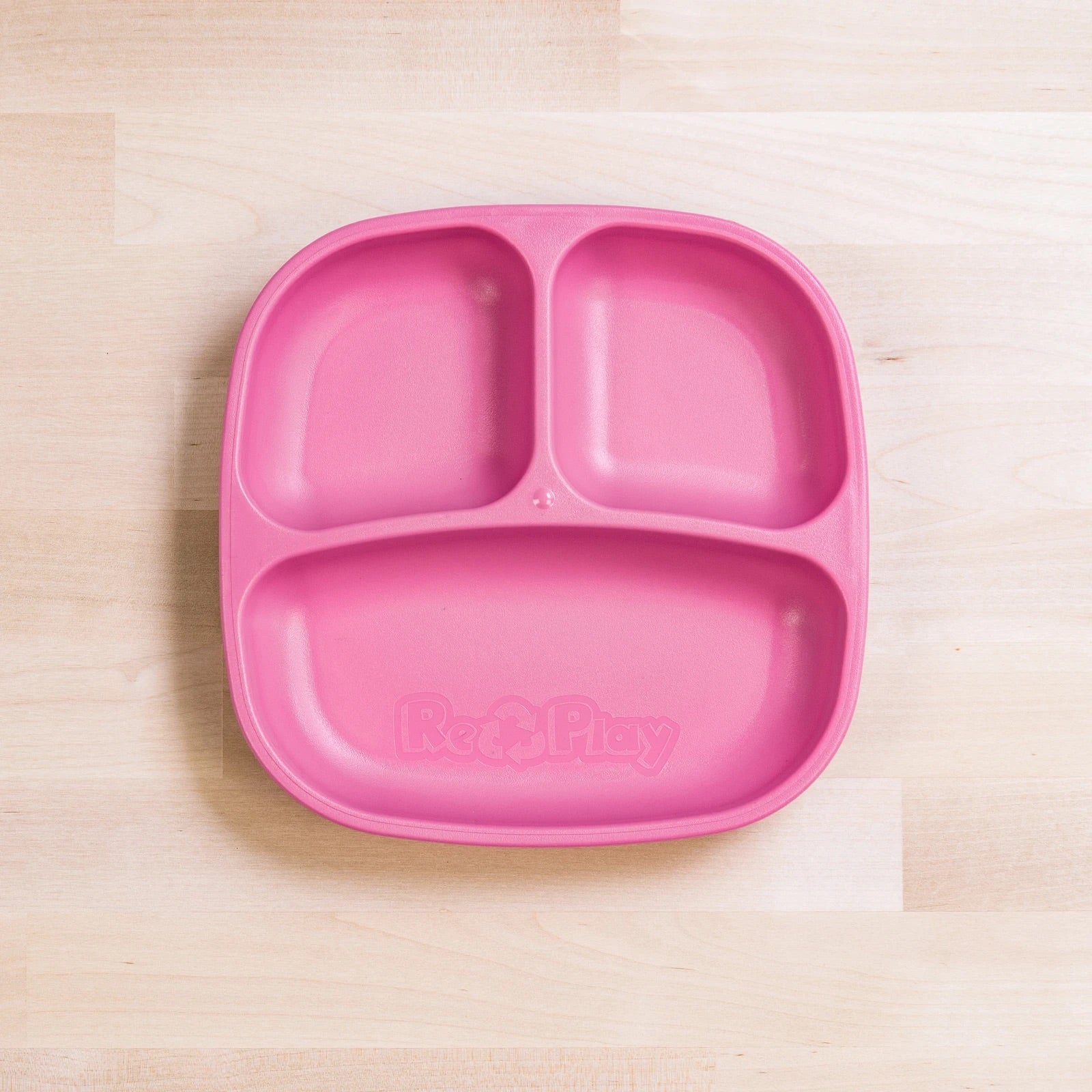 Re-Play Divided Plate Bright Pink