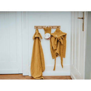 Kikadu GOTS Certified Bath Hooded Rabbit Towel - Mustard