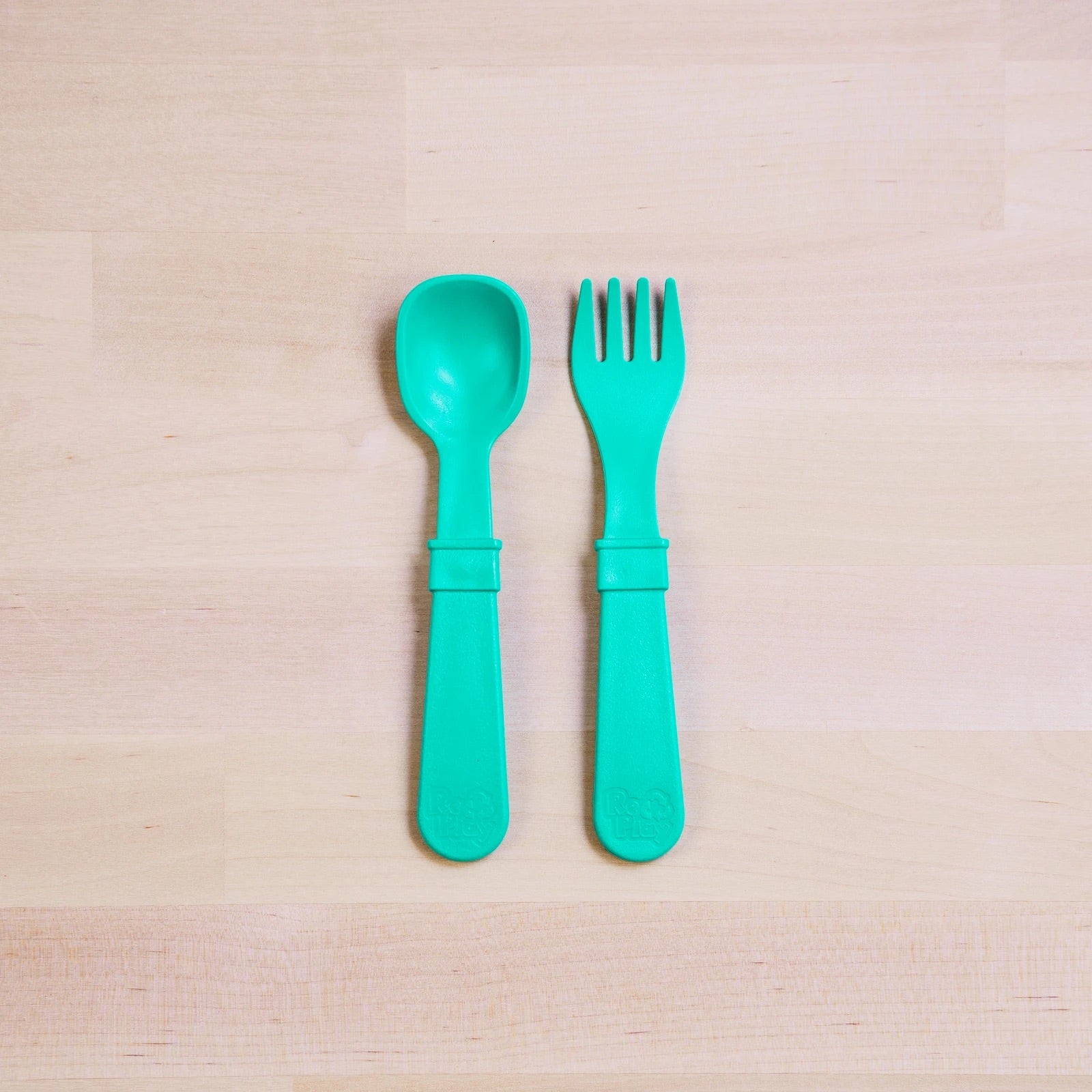 Re-Play Fork & Spoon Set - Aqua