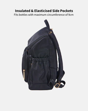OiOi Backpack Nylon Nappy Bag - Black
