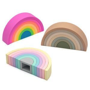 Logan Ray Silicone Rainbow Building Blocks - Earth