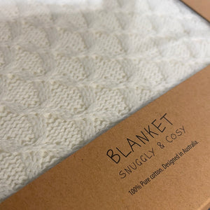 Emotion and Kids Lace Knit Bassinet Blanket - Cream