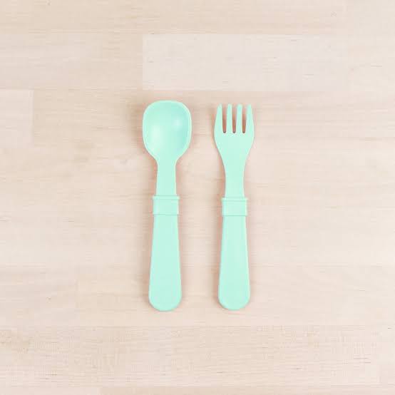 Re-Play Fork & Spoon Set - Mint