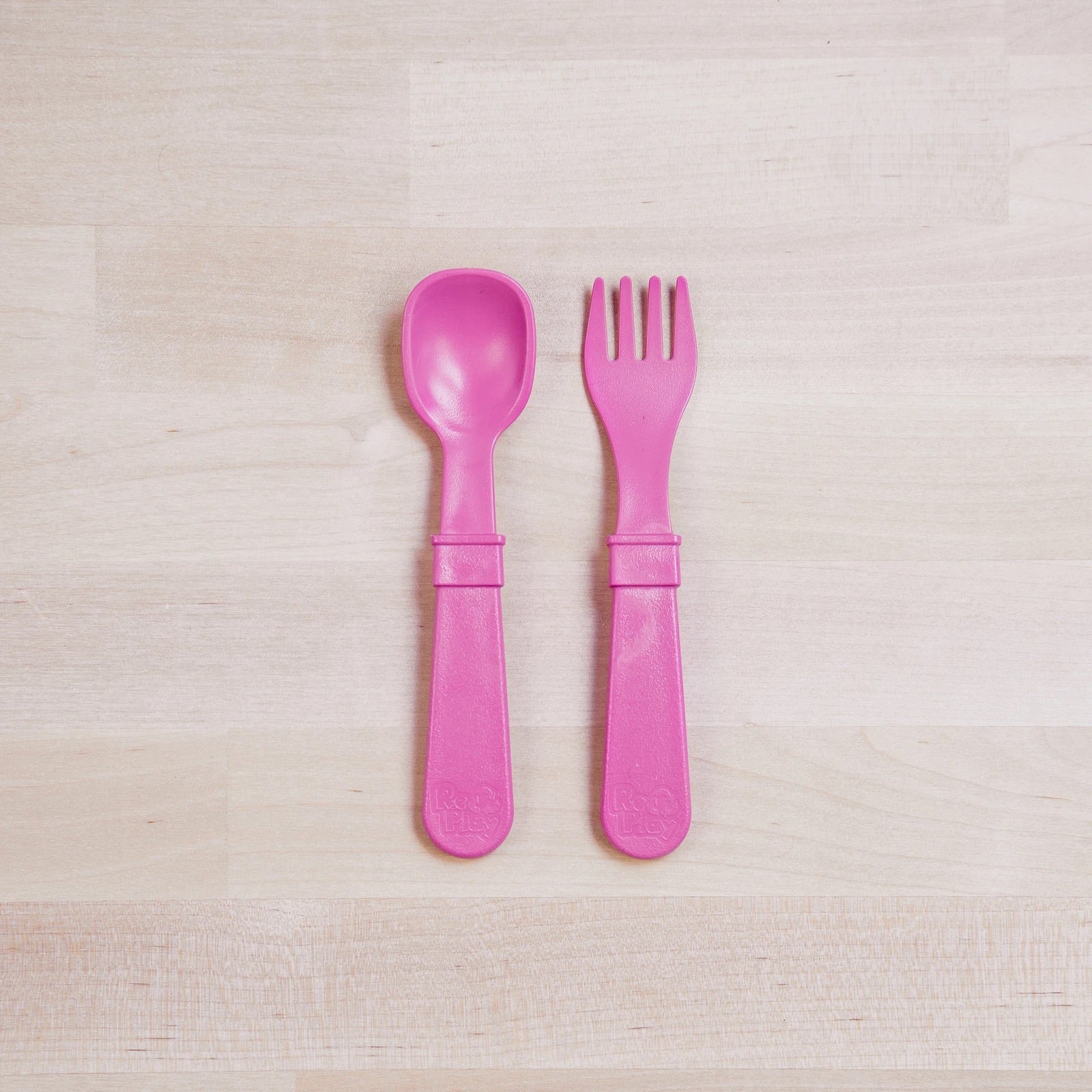 Re-Play Fork & Spoon Set - Bright Pink