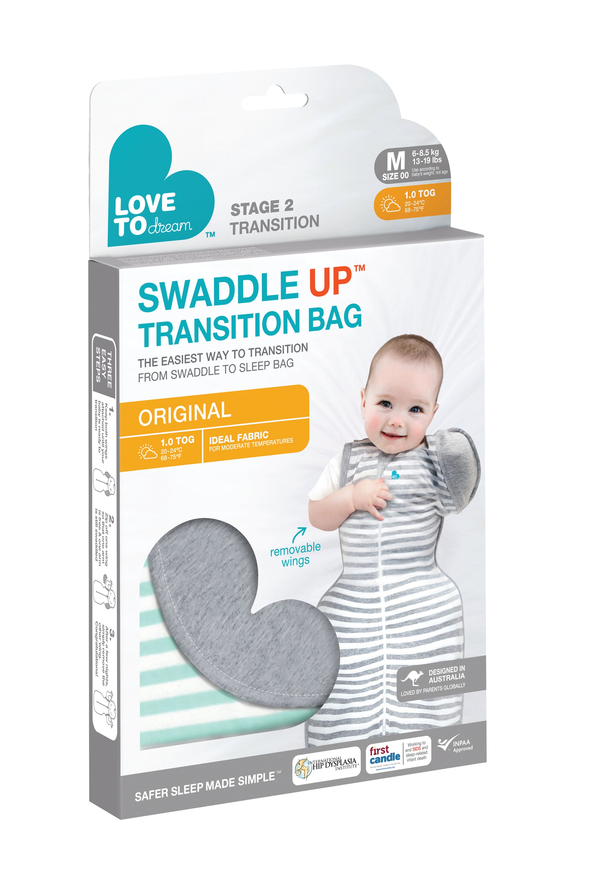 Swaddle Up Transition Bag Original - Mint 1.0 Tog