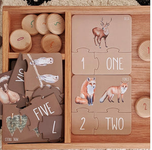 Modern Monty Counting Puzzle - Woodland