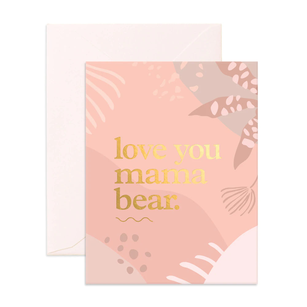 Fox and Fallow Greetings Card - Love you mama bear
