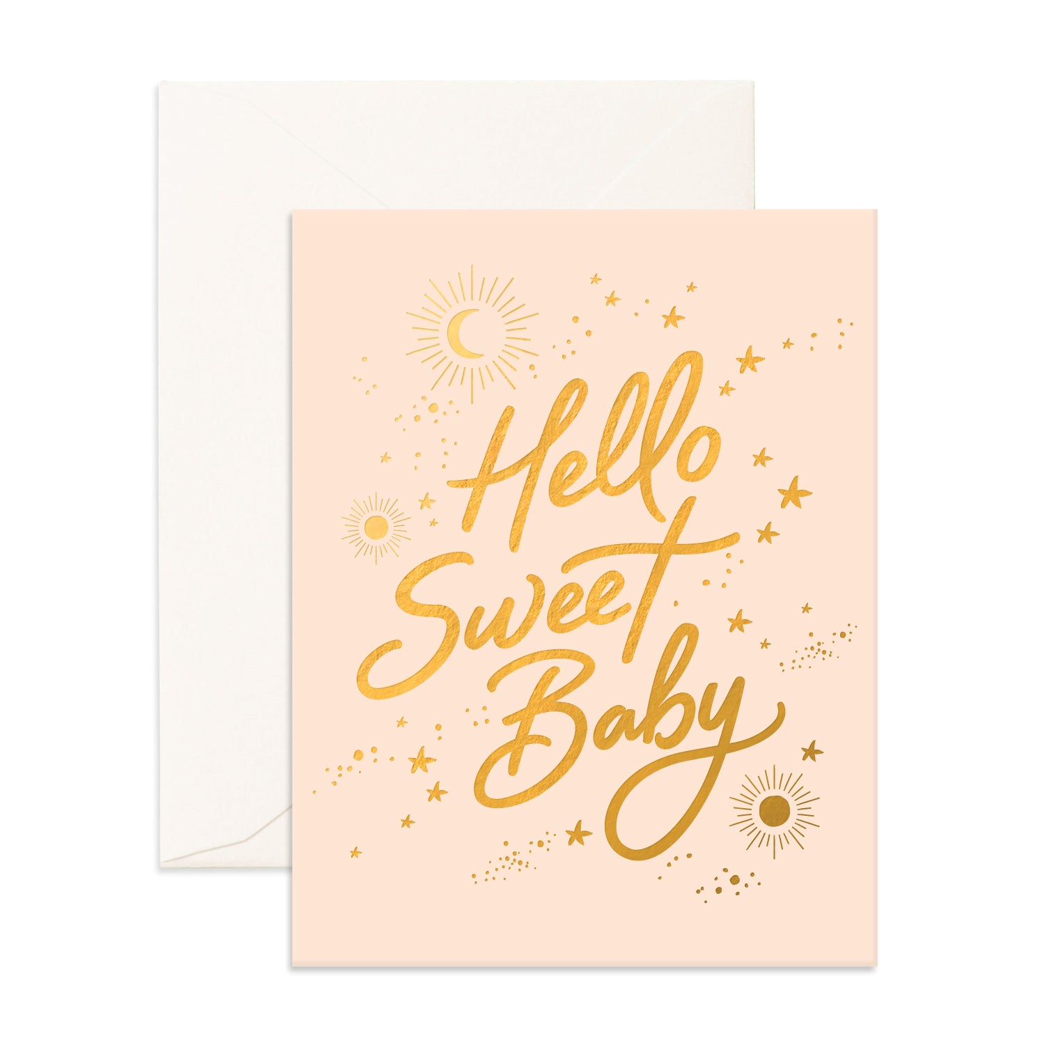 Fox and Fallow Greetings Card - Hello Sweet Baby