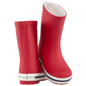 French Soda Gumboot - Red - sizes 31 ,33 & 34 left