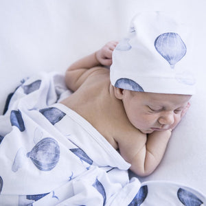 Snuggle Hunny Baby Jersey Wrap and Beanie Set - Cloud Chaser