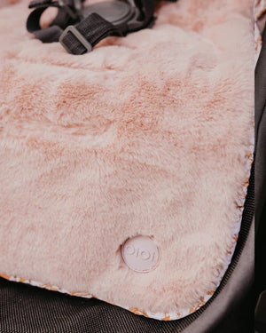 OiOi Reversible Pram Liner - Paisley/Fleece Pink