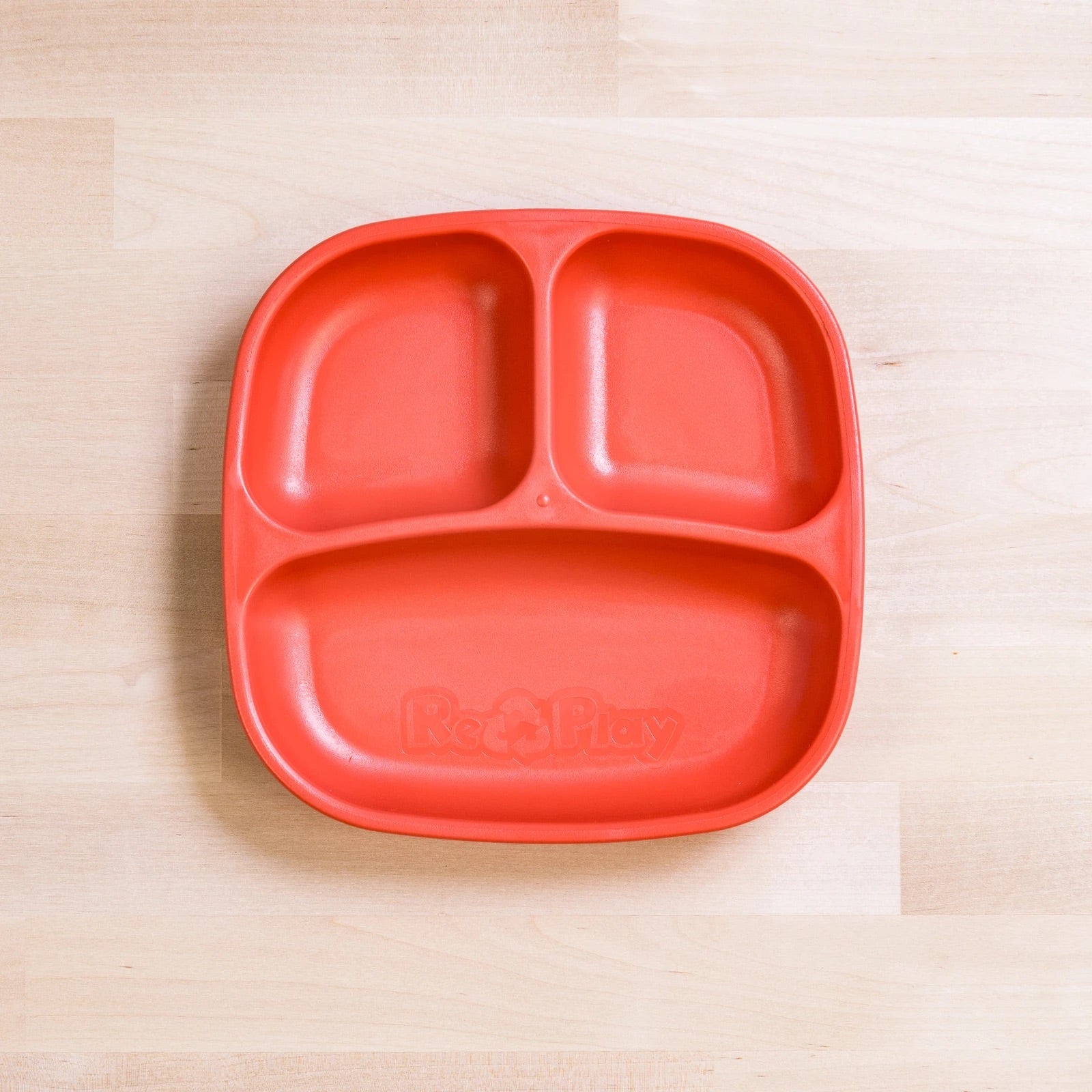 Re-Play Divided Plate Red